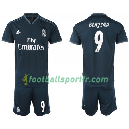 Tenue Real Madrid BENZEMA 9 Enfant Exterieur 2018-2019 Maillot de Foot